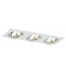 Lampy podtynkowe kwadratowe - Argon OLIMP oprawa stropowa 3 pł. 3x6W LED (max) biały struktura 1327 - product 1