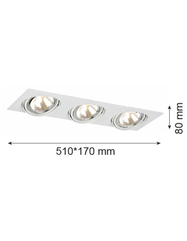 Argon OLIMP oprawa stropowa 3 pł. 3x6W LED (max) biały struktura 1327 - produkt 2