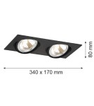 Argon OLIMP oprawa stropowa 2 pł. 2x6W LED (max) czarny struktura 787 Argon OLIMP oprawa stropowa 2 pł. 2x6W LED (max) czarny struktura 787