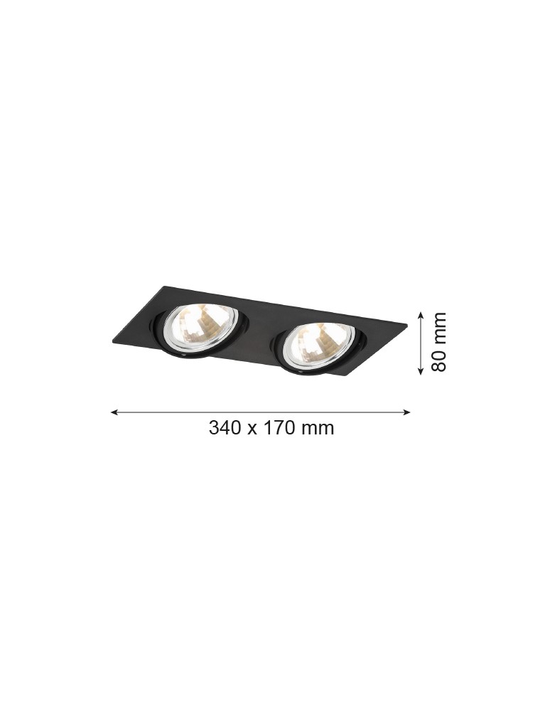 Argon OLIMP oprawa stropowa 2 pł. 2x6W LED (max) czarny struktura 787 Argon OLIMP oprawa stropowa 2 pł. 2x6W LED (max) czarny struktura 787