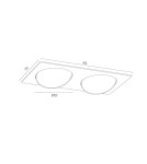 Argon OLIMP oprawa stropowa 2 pł. 2x6W LED (max) czarny struktura 787 Argon OLIMP oprawa stropowa 2 pł. 2x6W LED (max) czarny struktura 787
