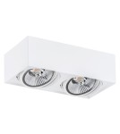 Lampy sufitowe punktowe - Argon RODOS PLUS plafon 2 pł. 2x12W (max) biały struktura 1048 BZ - product 2