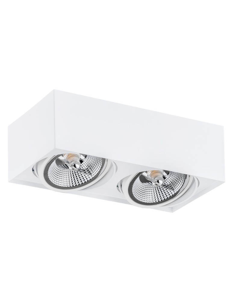 Lampy sufitowe punktowe - Argon RODOS PLUS plafon 2 pł. 2x12W (max) biały struktura 1048 BZ - product kolory-swiatla.pl 2