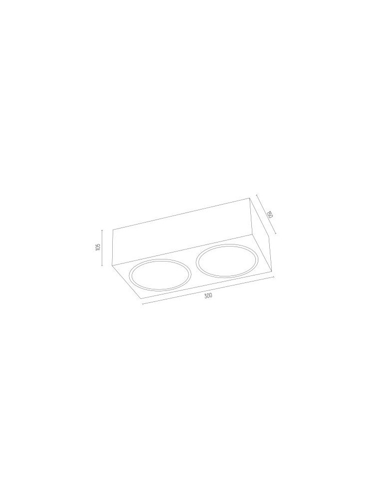 Lampy sufitowe punktowe - Argon RODOS PLUS plafon 2 pł. 2x12W (max) biały struktura 1048 BZ - product kolory-swiatla.pl 3