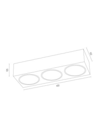 Argon RODOS PLUS plafon 3 pł. 3x12W (max) biały struktura 6117 BZ - produkt 2