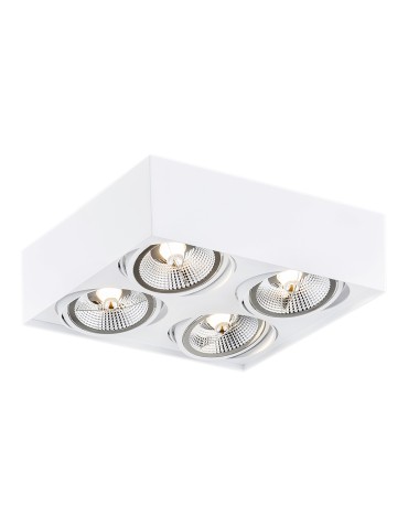 Argon RODOS PLUS plafon 4 pł. 4x12W (max) biały struktura 1744 BZ