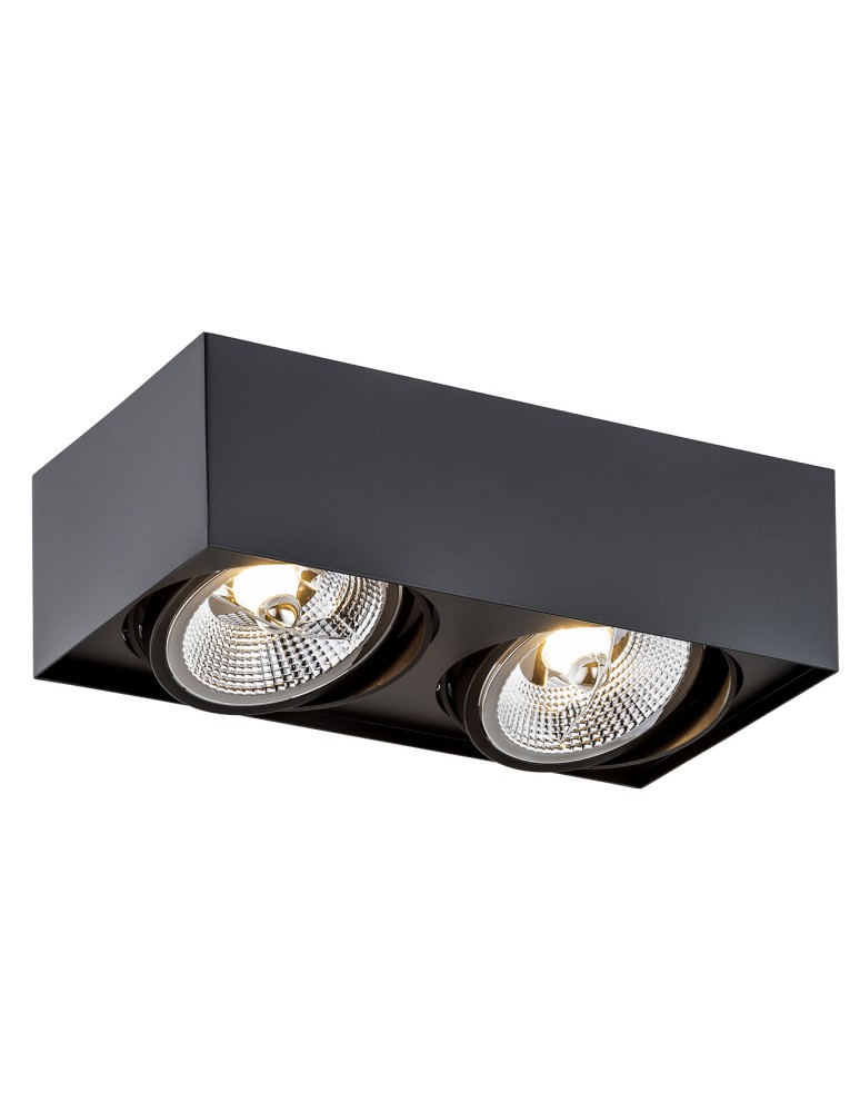 Argon RODOS PLUS plafon 2 pł. 2x12W (max) czarny struktura 1049 BZ