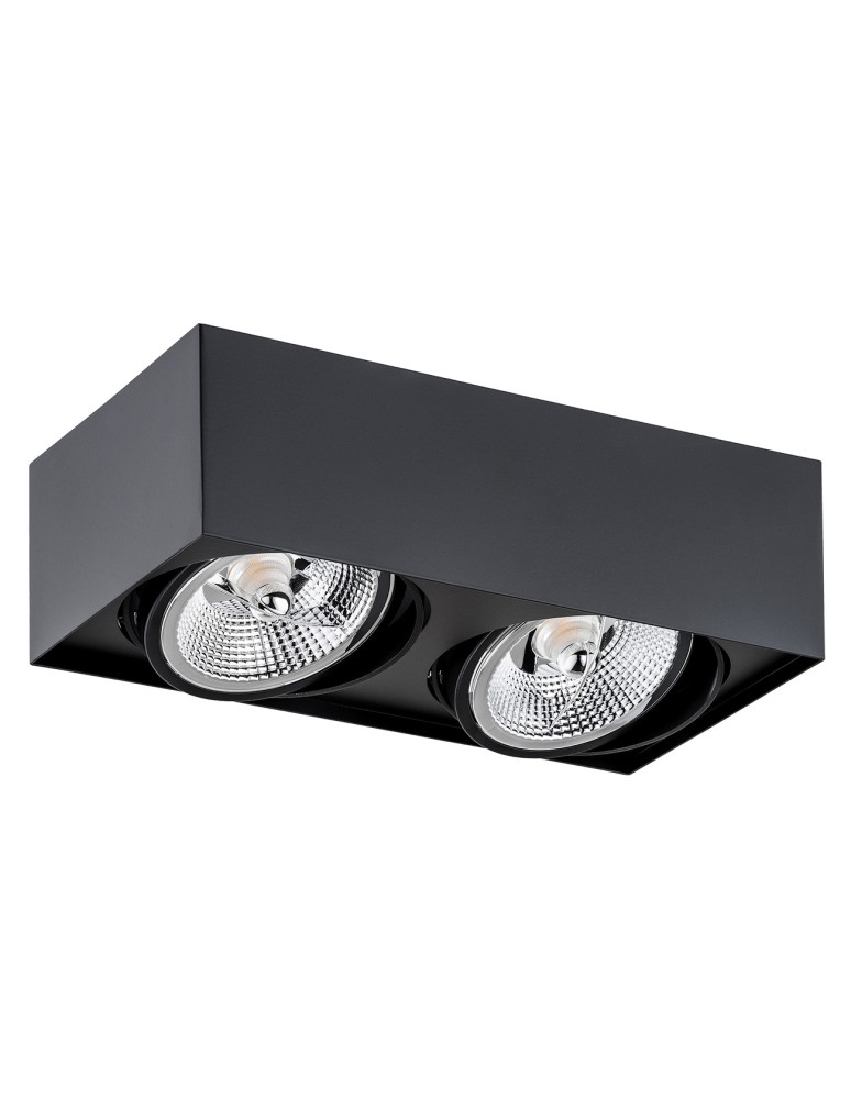Lampy sufitowe punktowe - Argon RODOS PLUS plafon 2 pł. 2x12W (max) czarny struktura 1049 BZ - product kolory-swiatla.pl 2