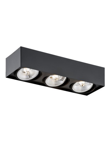 Argon RODOS PLUS plafon 3 pł. 3x12W (max) czarny struktura 6118 BZ