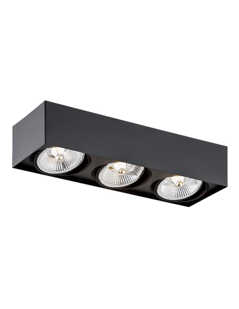 Argon RODOS PLUS plafon 3 pł. 3x12W (max) czarny struktura 6118 BZ