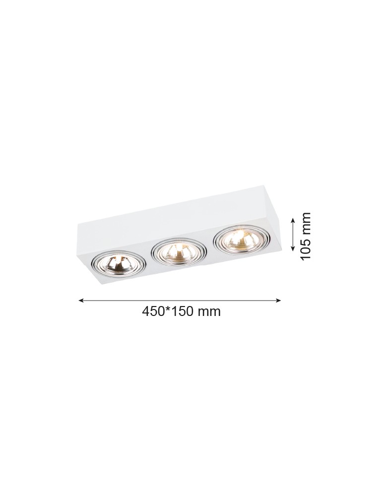 Argon RODOS plafon 3 pł. 3x6W LED (max) biały struktura 1088 Argon RODOS plafon 3 pł. 3x6W LED (max) biały struktura 1088