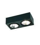 Lampy sufitowe punktowe - Argon RODOS plafon 2 pł. 2x6W LED (max) czarny struktura 617 - product 1