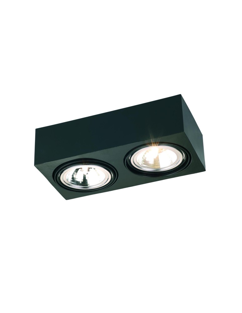 Argon RODOS plafon 2 pł. 2x6W LED (max) czarny struktura 617