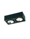 Argon RODOS plafon 2 pł. 2x6W LED (max) czarny struktura 617