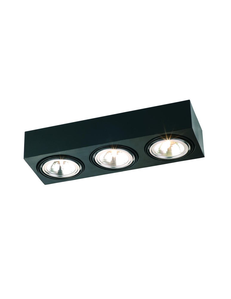 Argon RODOS plafon 3 pł. 3x6W LED (max) czarny struktura 1119