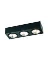 Argon RODOS plafon 3 pł. 3x6W LED (max) czarny struktura 1119
