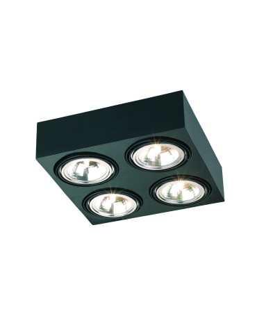 Argon RODOS plafon 4 pł. 4x6W LED (max) czarny struktura 1553