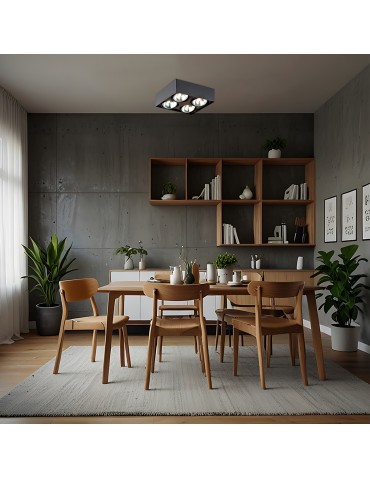 Argon RODOS plafon 4 pł. 4x6W LED (max) czarny struktura 1553 - produkt 2