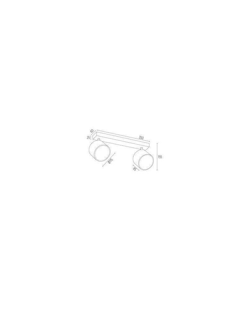 Argon CLEVLAND plafon 2 pł. 2x12W (max) biały struktura 1031 BZ Argon CLEVLAND plafon 2 pł. 2x12W (max) biały struktura 1031 BZ