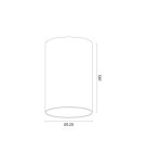 Oprawy sufitowe okrągłe - Argon TUBO plafon 1 pł. 1x12W (max) biały struktura 4910 BZ - product 3