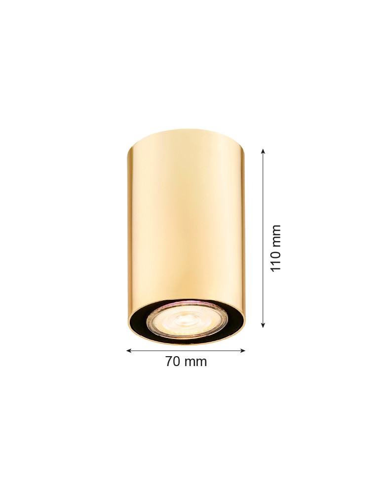 Argon TYBER PLUS plafon 1 pł. 1x5W (max) mosiądz 4759