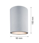 Oprawy sufitowe okrągłe - Argon TYBER plafon 1 pł. okrągły 1x15W (max) srebrny struktura 473 - product 2