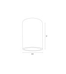 Oprawy sufitowe okrągłe - Argon TYBER plafon 1 pł. okrągły 1x15W (max) srebrny struktura 473 - product 3