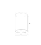 Oprawy sufitowe okrągłe - Argon TYBER plafon 1 pł. okrągły 1x5W (max) czarny struktura 3118 - product 3