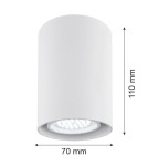 Argon TYBER plafon 1 pł. okrągły 1x5W (max) biały struktura 3119 Argon TYBER plafon 1 pł. okrągły 1x5W (max) biały struktura 3119