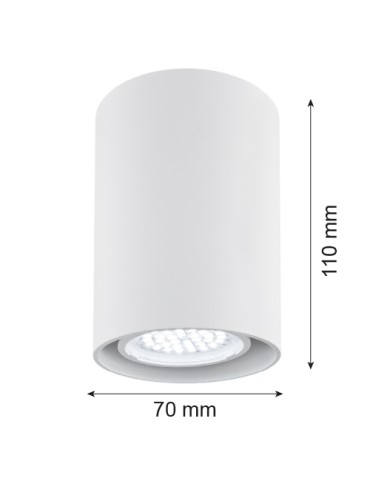 Argon TYBER plafon 1 pł. okrągły 1x5W (max) biały struktura 3119 - produkt 2