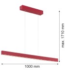 Lampy wiszące nad biurko - Argon BALANS lampa wisząca 1 pł. 1x35W czerwony 8304 - product 4