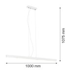 Argon VERMONT lampa wisząca 1x18W biały struktura 3950 Argon VERMONT lampa wisząca 1x18W biały struktura 3950