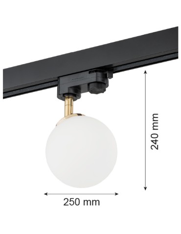 Argon BANG reflektor 1 pł. 1x6W (max) opal mat mosiądz 4307 - produkt 2