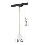 Argon BANG zwis 1 pł. 1x6W (max) opal mat mosiądz 4308 Argon BANG zwis 1 pł. 1x6W (max) opal mat mosiądz 4308
