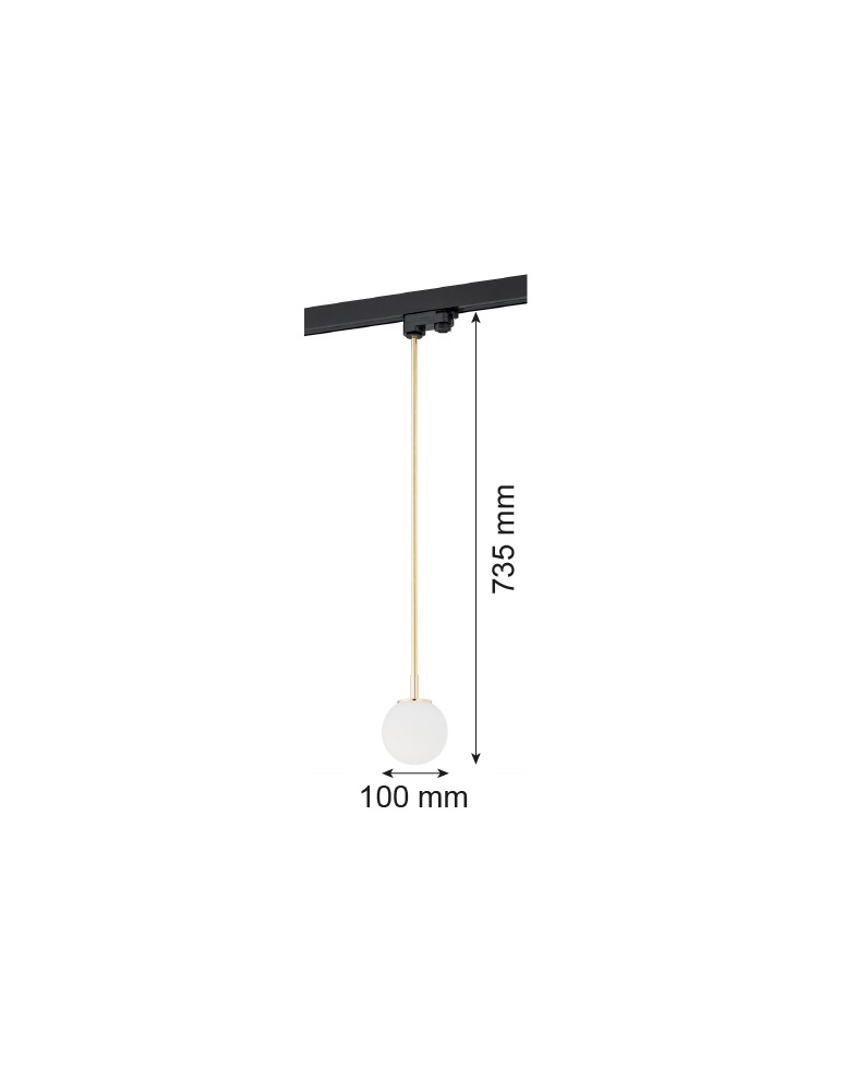 Argon BANG zwis 1 pł. 1x6W (max) opal mat mosiądz 4308 Argon BANG zwis 1 pł. 1x6W (max) opal mat mosiądz 4308