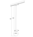Argon BANG zwis 1 pł. 1x6W (max) opal mat mosiądz 4308 Argon BANG zwis 1 pł. 1x6W (max) opal mat mosiądz 4308