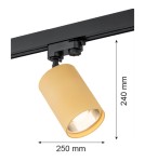 Lampy do szynoprzewodów 3 fazowych - Argon BERGEN reflektor 1 pł. 1x15W (max) złoty struktura czarny 4304 - product 2