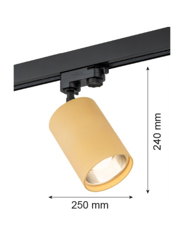 Argon BERGEN reflektor 1 pł. 1x15W (max) złoty struktura czarny 4304 - produkt 2