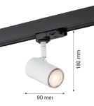 Lampy do szynoprzewodów 3 fazowych - Argon HORTA reflektor 1 pł. 1x5W (max) biały struktura czarny 4327 - product 2