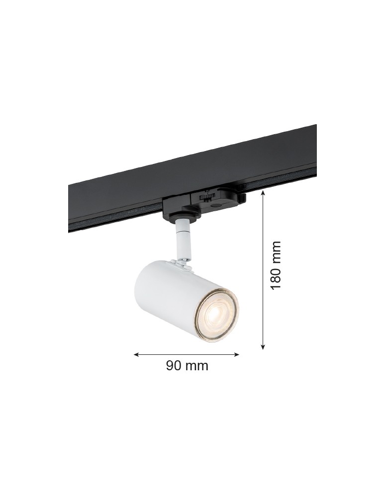Lampy do szynoprzewodów 3 fazowych - Argon HORTA reflektor 1 pł. 1x5W (max) biały struktura czarny 4327 - product kolory-swiatla.pl 2