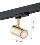 Lampy do szynoprzewodów 3 fazowych - Argon HORTA reflektor 1 pł. 1x5W (max) mosiądz czarny 4328 - product 2