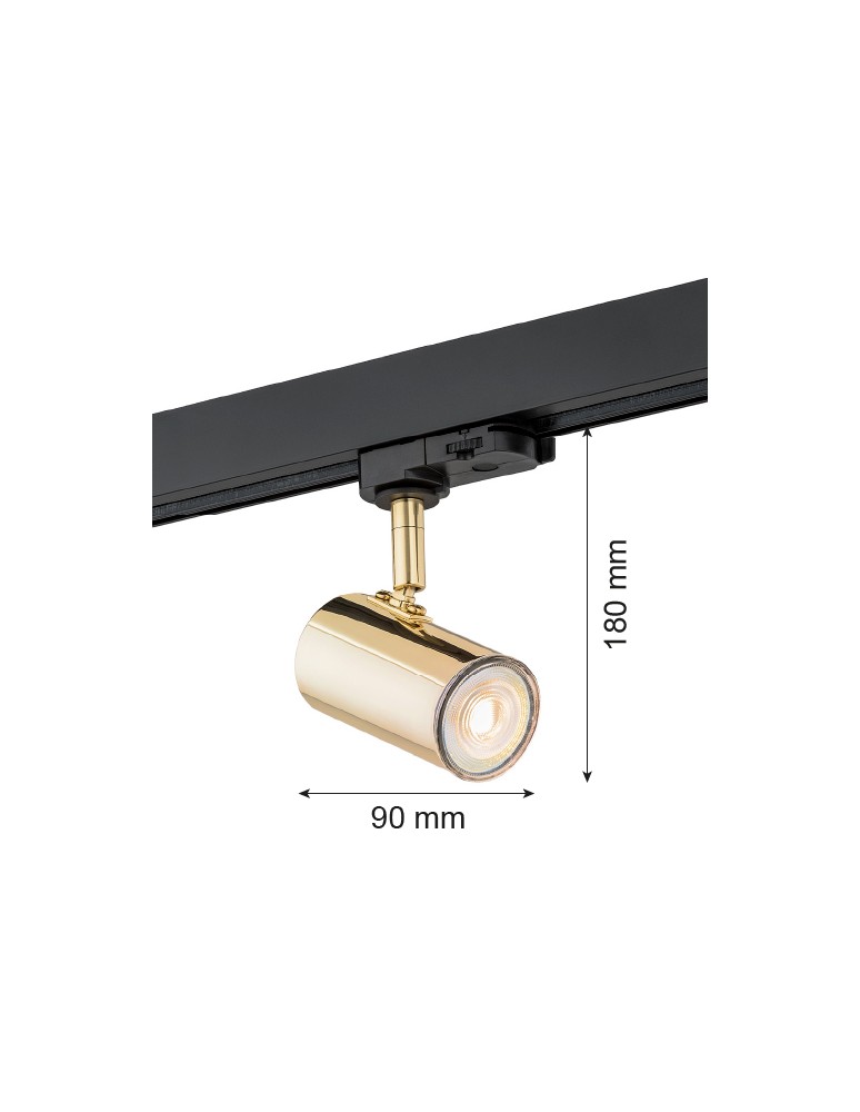 Lampy do szynoprzewodów 3 fazowych - Argon HORTA reflektor 1 pł. 1x5W (max) mosiądz czarny 4328 - product kolory-swiatla.pl 2