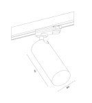 Lampy do szynoprzewodów 3 fazowych - Argon TORELLO reflektorek 1 pł., do szynoprzewodów T-RACK 1x5W (max) zielony 8339 - product 4