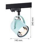 Argon NET PLUS reflektor 1 pł. 1x15W (max) błękit mat czarny 4747 Argon NET PLUS reflektor 1 pł. 1x15W (max) błękit mat czarny 4747