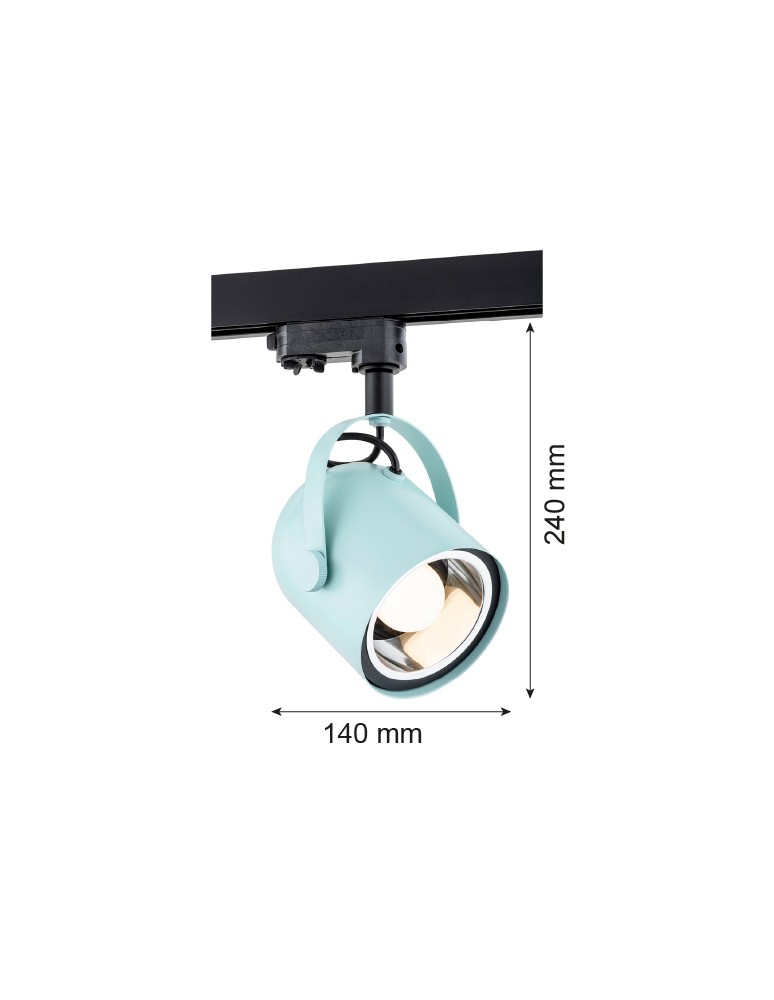 Argon NET PLUS reflektor 1 pł. 1x15W (max) błękit mat czarny 4747 Argon NET PLUS reflektor 1 pł. 1x15W (max) błękit mat czarny 4747