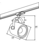 Argon NET PLUS reflektor 1 pł. 1x15W (max) błękit mat czarny 4747 Argon NET PLUS reflektor 1 pł. 1x15W (max) błękit mat czarny 4747