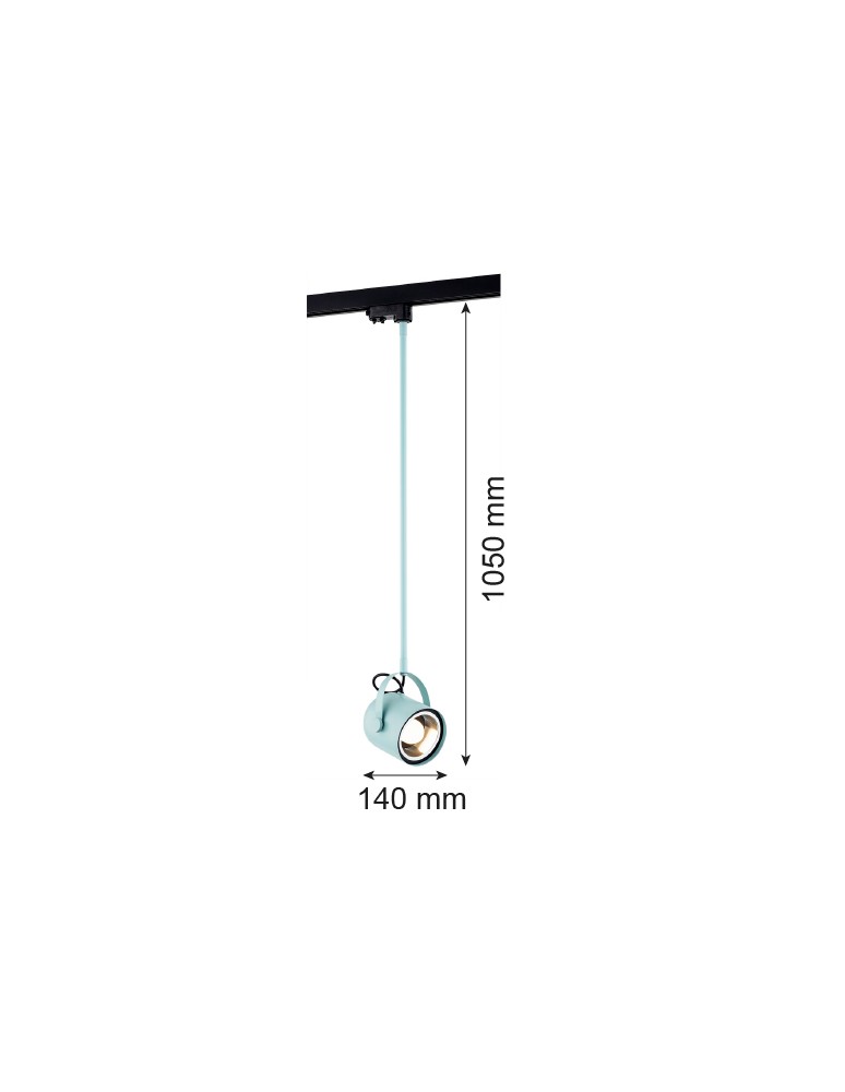 Argon NET PLUS lampa wisząca 1 pł. 1x15W (max) błękit mat czarny 4748