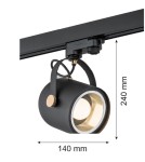Argon NET reflektor 1 pł. 1x15W (max) czarny struktura elementy mosiądzowane 4311 Argon NET reflektor 1 pł. 1x15W (max) czarny struktura elementy mosiądzowane 4311