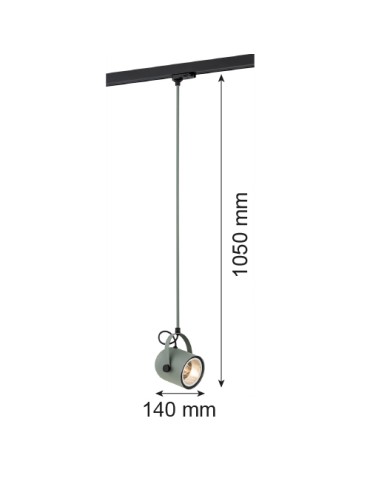 Argon NET zwis 1 pł. 1x15W (max) szałwia struktura czarny struktura 4313 - produkt 2