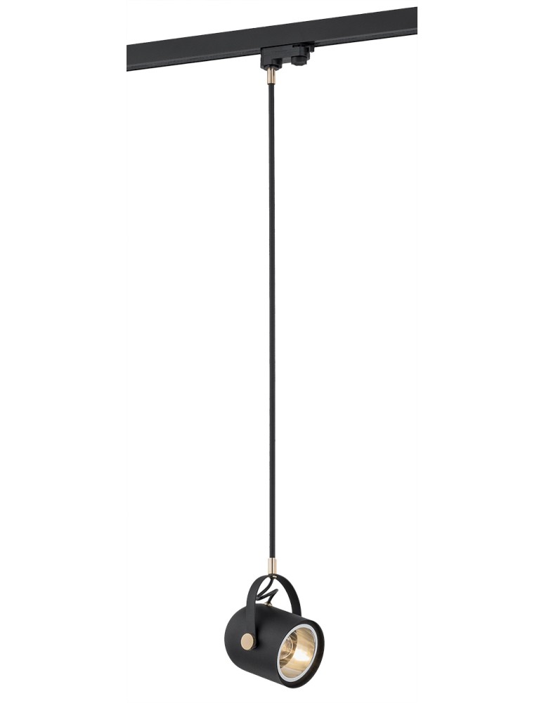 Argon NET zwis 1 pł. 1x15W (max) czarny struktura elementy mosiądzowane 4314